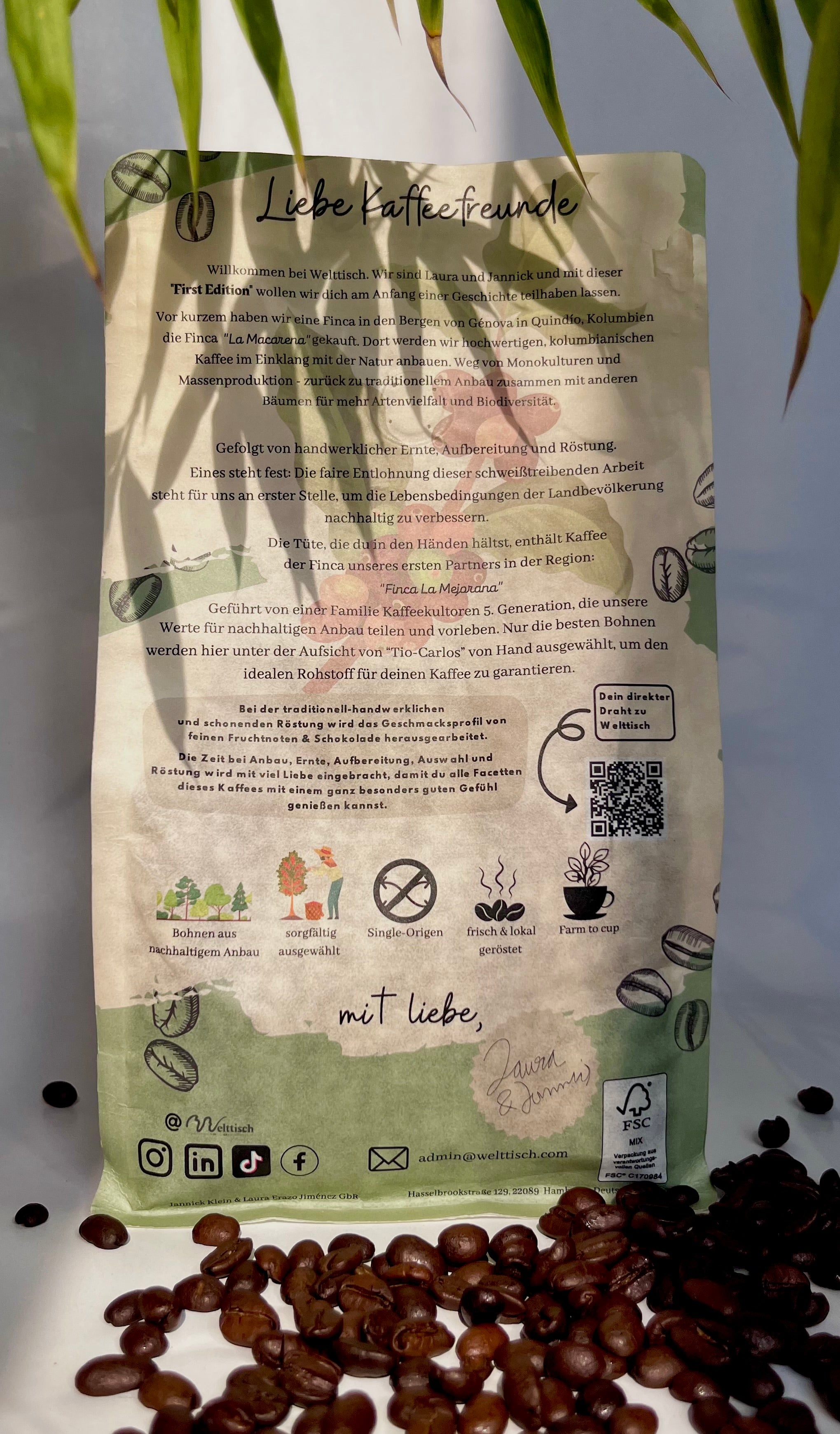 Kolumbianischer Kaffee: Welttisch First Edition