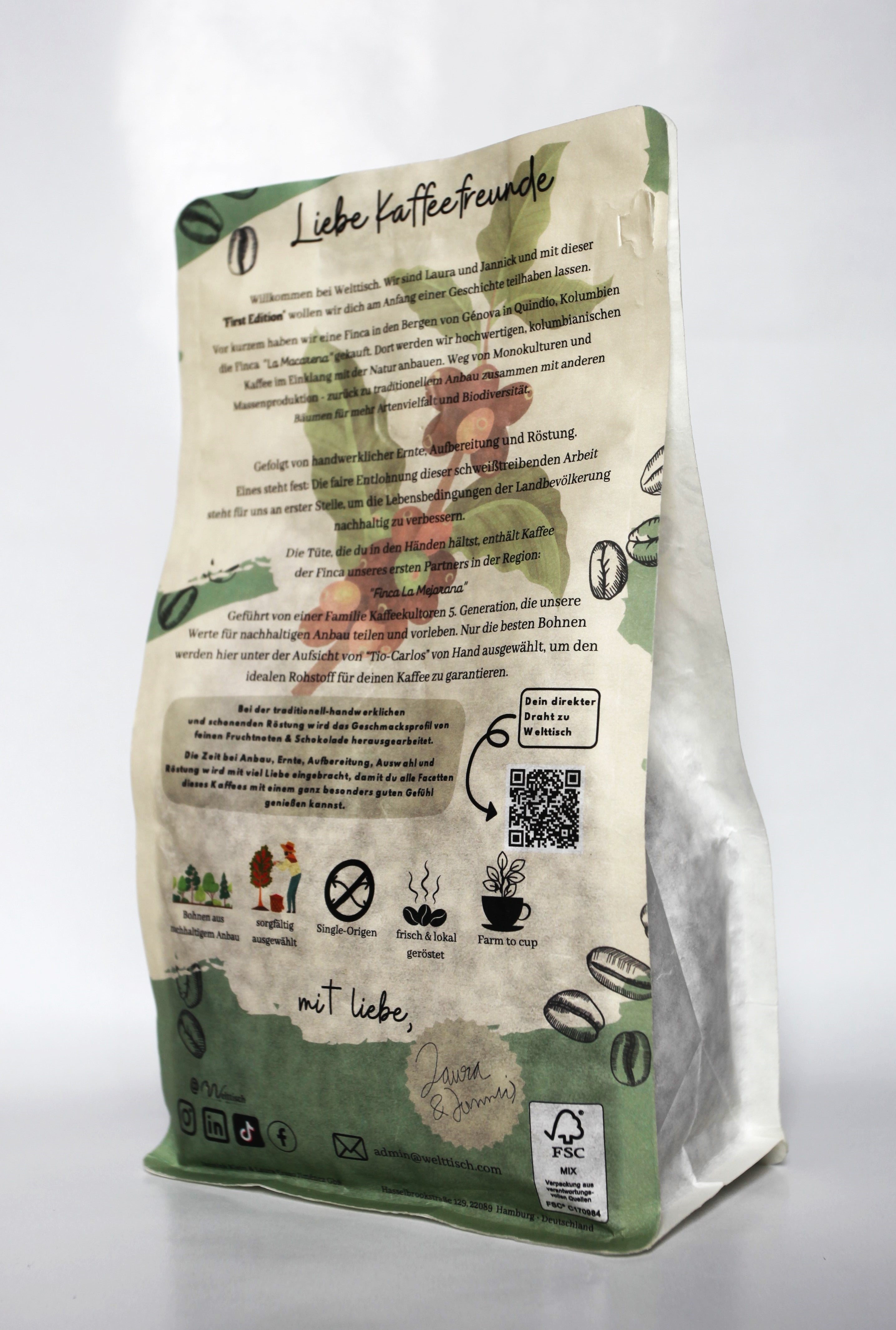 Kolumbianischer Kaffee: Welttisch First Edition